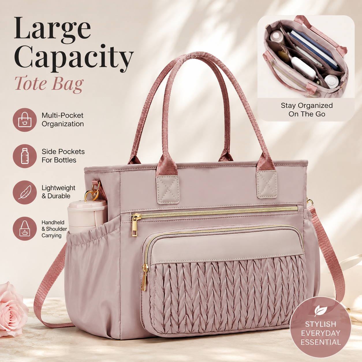 ✨ 50% OFF Stylish Insulated Lunch Tote – Pretty, Practical & Ready to Go