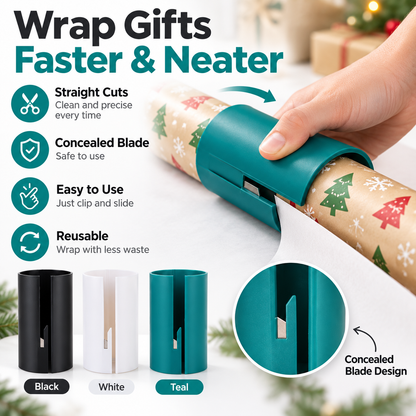 🎄 FINAL HOLIDAY SALE — 50% OFF 3PCS Smart Wrapping Paper Cutter for Faster, Straighter Gift Wrap 🎁