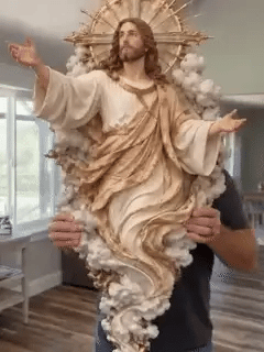 🔥Last Day 50% OFF -  ✝️ Light of the World Jesus Wall Sculpture – A Radiant Symbol of Faith for the Home