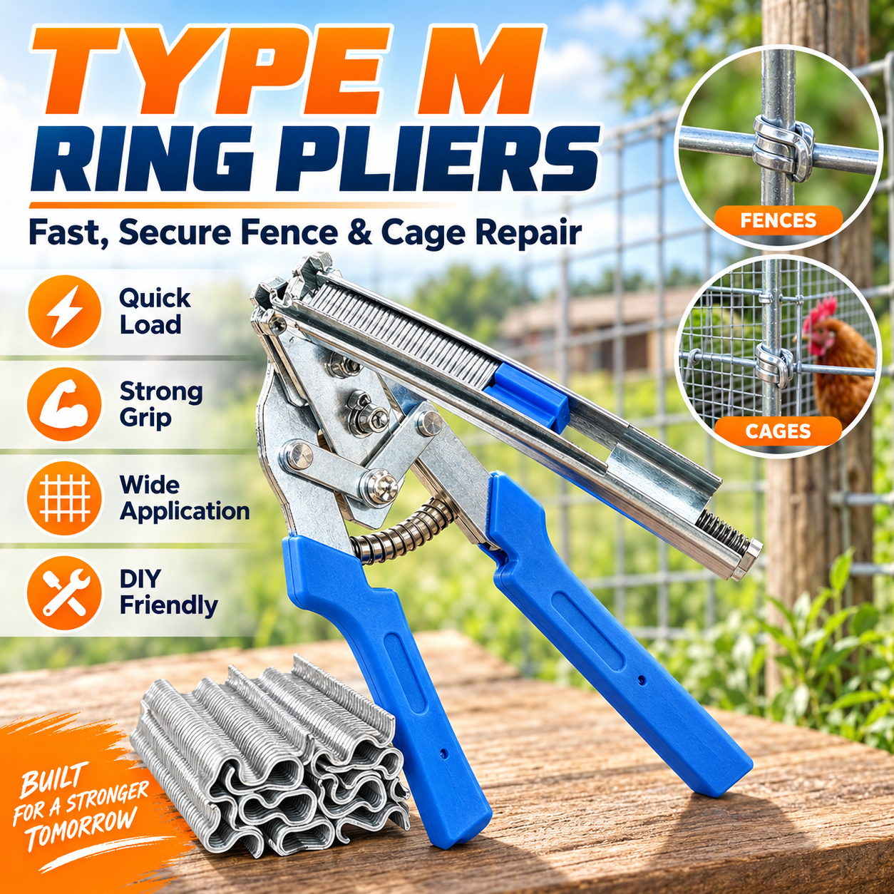 🔥 LIMITED TIME 49% OFF – Type M Hog Ring Pliers Kit + 600PCS Hog Rings Included
