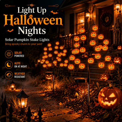 🎃 Solar Pumpkin Tree Lights