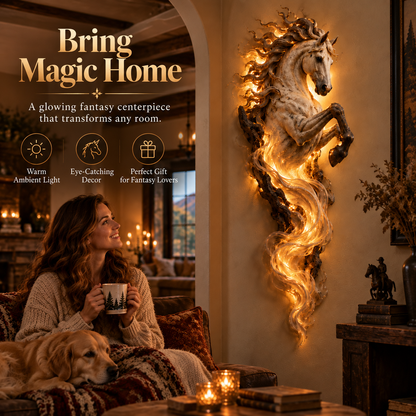 🔥Last Day 56% OFF -🦄 Celestial Flame Unicorn Wall Sconce – A Magical Guardian Awakens on Your Wall