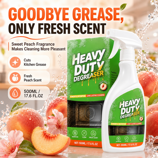 🔥 50% OFF Heavy Duty Kitchen Degreaser 🍑 Powerful Grease Cleaning with Fresh Peach Scent