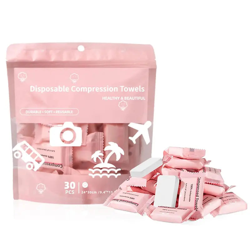 💧 45% OFF 30-Pack Compressed Towels – Just Add Water & Go