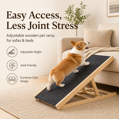 🔥 50% OFF Today —   2-in-1 Pet Ramp & Scratching Surface for Beds and Sofas