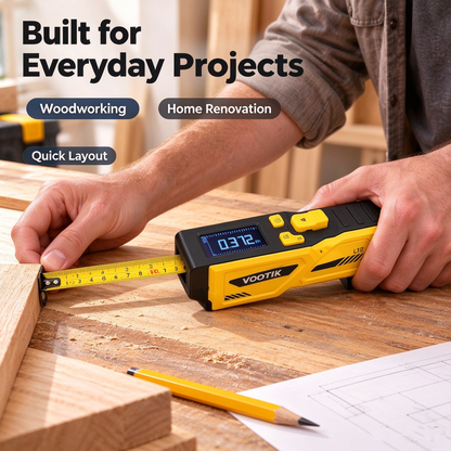 🔥 VOOTIK 3-in-1 Digital Tape Measure – Laser Alignment & Magnetic Design