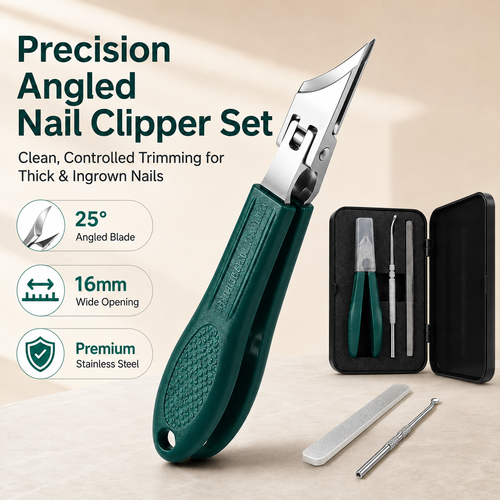 ✂️ 49% OFF Today-Precision 25° Angled Nail Clipper Set