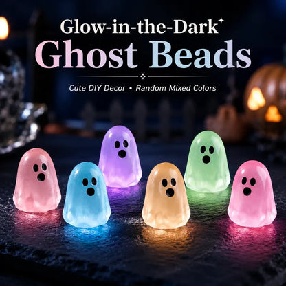 👻 50% OFF 60PCS Glow-in-the-Dark Mini Ghosts – Halloween DIY Resin Decor