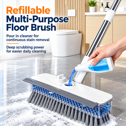 🔥 Long Handle Stiff Bristle Floor Scrub Brush – Deep Clean Bathroom Tiles & Floors