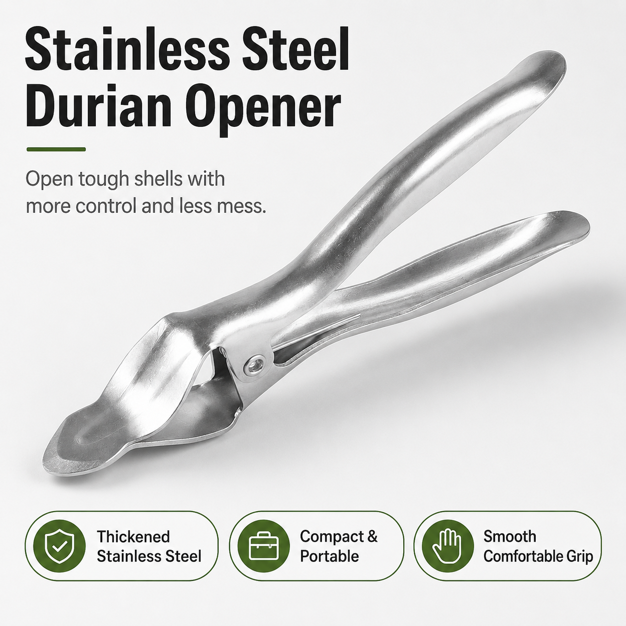 49% OFF 🥭 Stainless Steel Durian Opener – Open Tough Shells With Ease