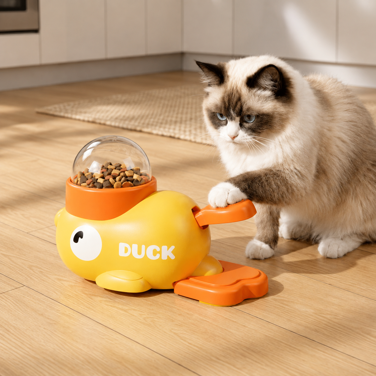 🐥 Interactive Duck Treat Dispenser Toy for Dogs & Cats