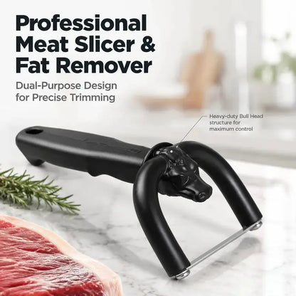 🔥 LAST CHANCE 🥩 Professional Meat Fat Trimmer & Handheld Slicer for Cleaner Steak & BBQ Prep