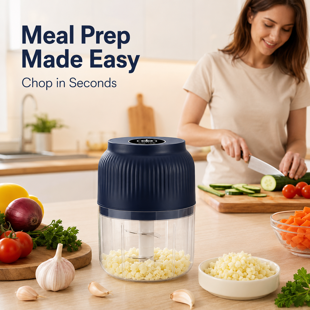 🔥 50% OFF Today! Mini Electric Food Chopper — Chop Fresh Ingredients In Seconds ⚡
