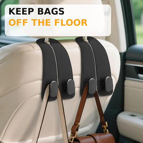 🔥 50% OFF Car Headrest Hooks 🚗 Keep Bags Off the Floor & Seats
