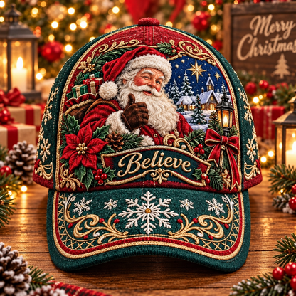 🎄 Christmas Graphic Baseball Cap | 7 Festive Adjustable Styles