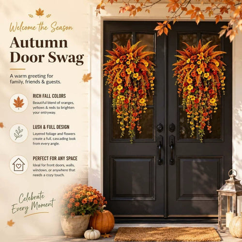 🍂 50% OFF Autumn Harvest Door Swag 🌼 Bring Warm Fall Color Home