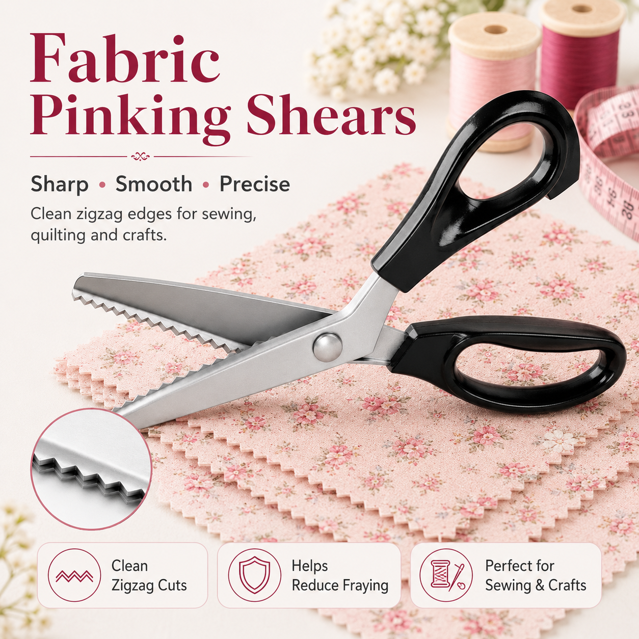🔥 49% OFF ✂️ Pinking Shears – Cleaner Edges in Every Cut