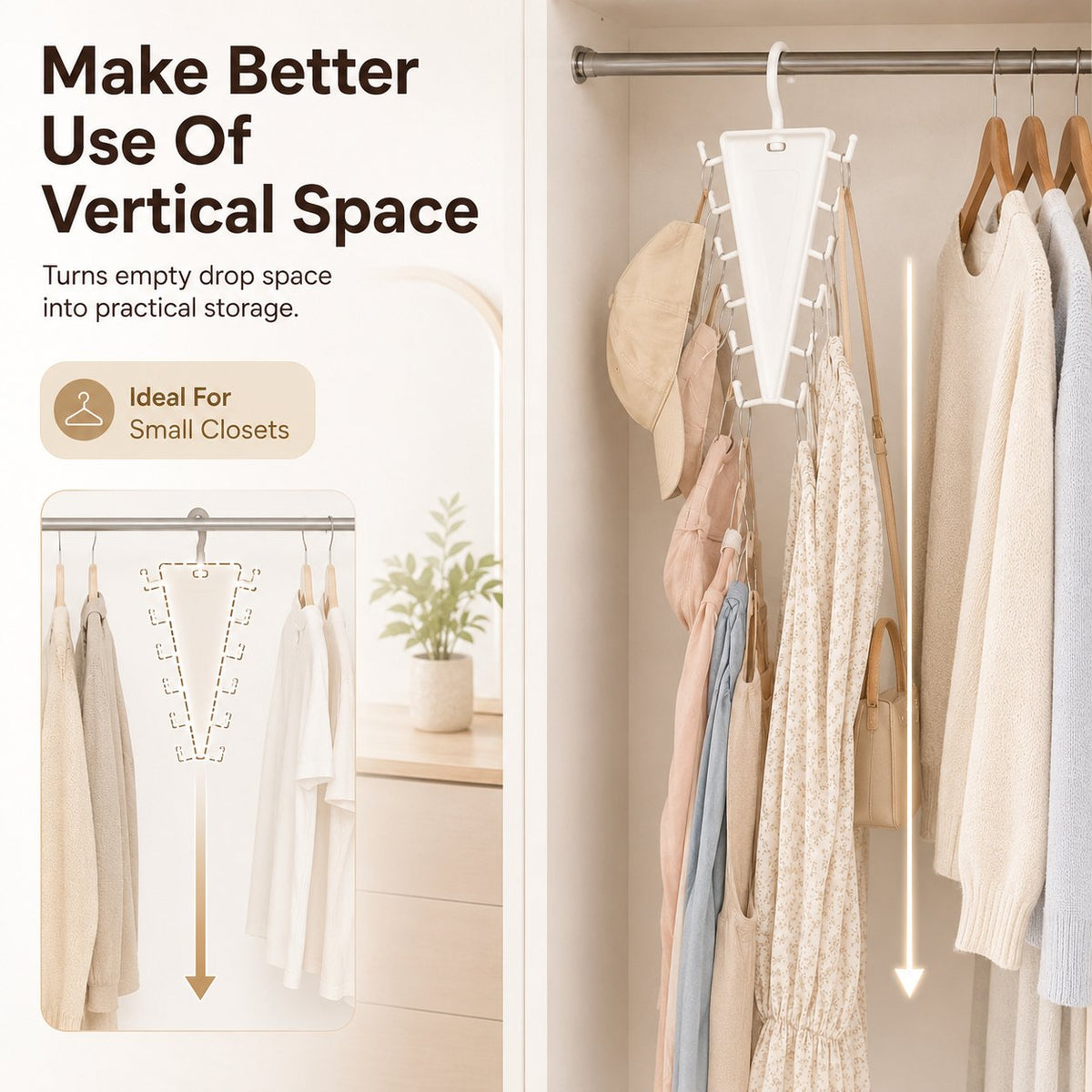 🔥LAST DAY 50%OFF Multi-Layer Closet Hanger Organizer