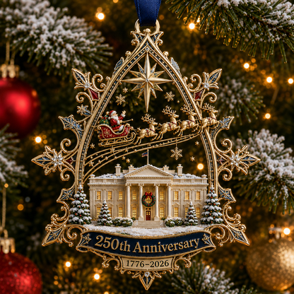 🔥250250th Anniversary: Santa Flying Over the White House on a Snowy Nightth Anniversary: Santa Flying Over the White House on a Snowy Night