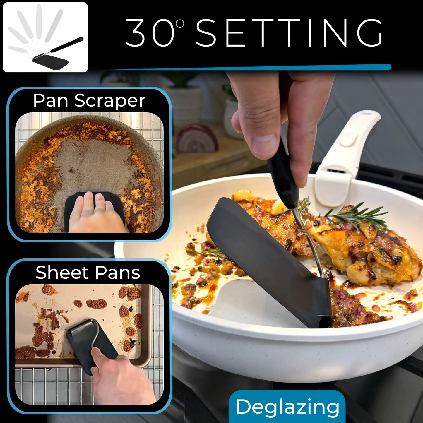 🔥 50% OFF TODAY 🍳 7-Angle Adjustable Kitchen Spatula for Easier Flipping & Serving