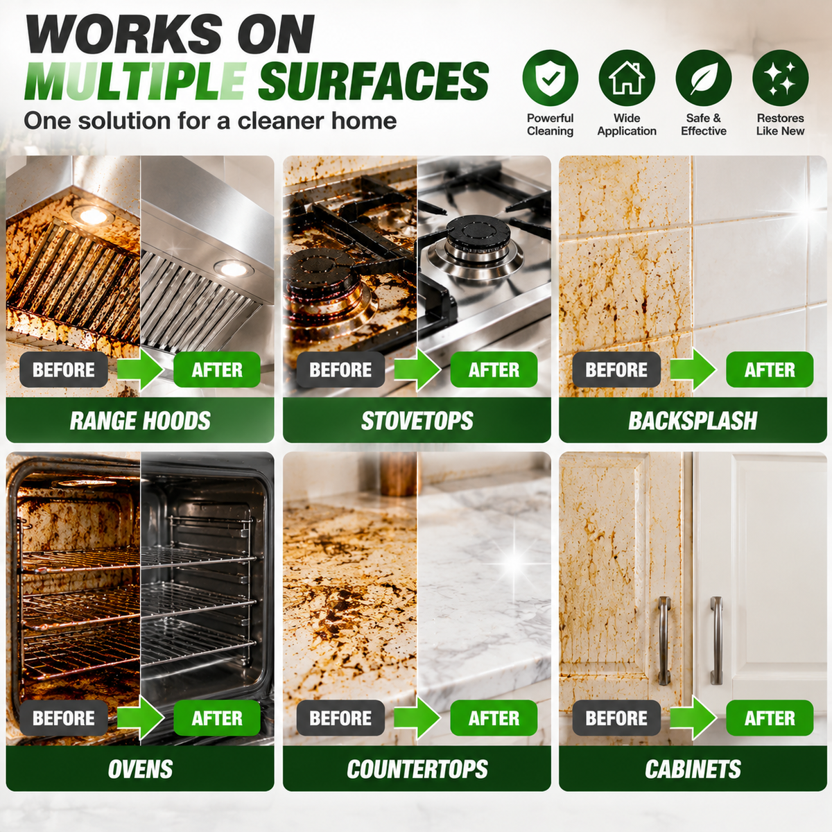 🔥 50% OFF Heavy Duty Kitchen Degreaser 🧽 Powerful Grease & Grime Remover