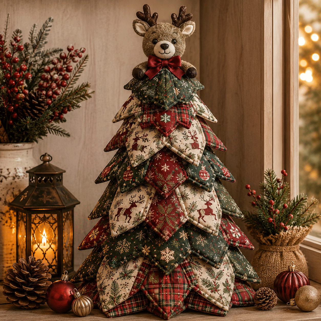 🎄DIY Quilted Christmas Tree Kit for Cozy Handmade Holiday Decor