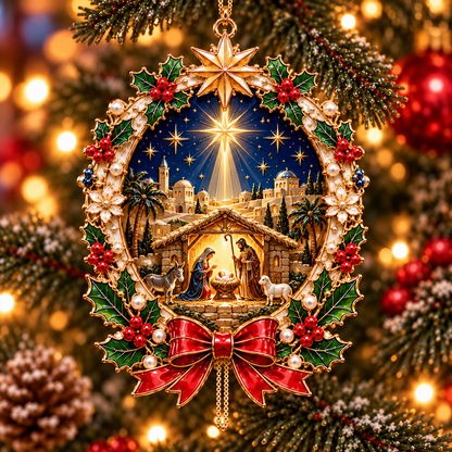 🎄 Sacred Christmas Nativity Tree Ornaments 6-Piece Set✝️