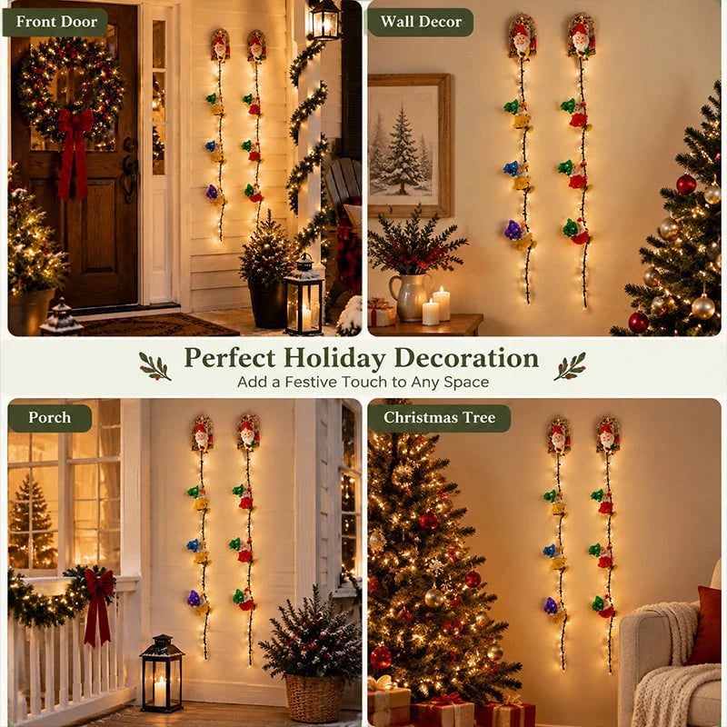 🔥Christmas Gnome String Lights – Cozy Lighted Wall Decoration