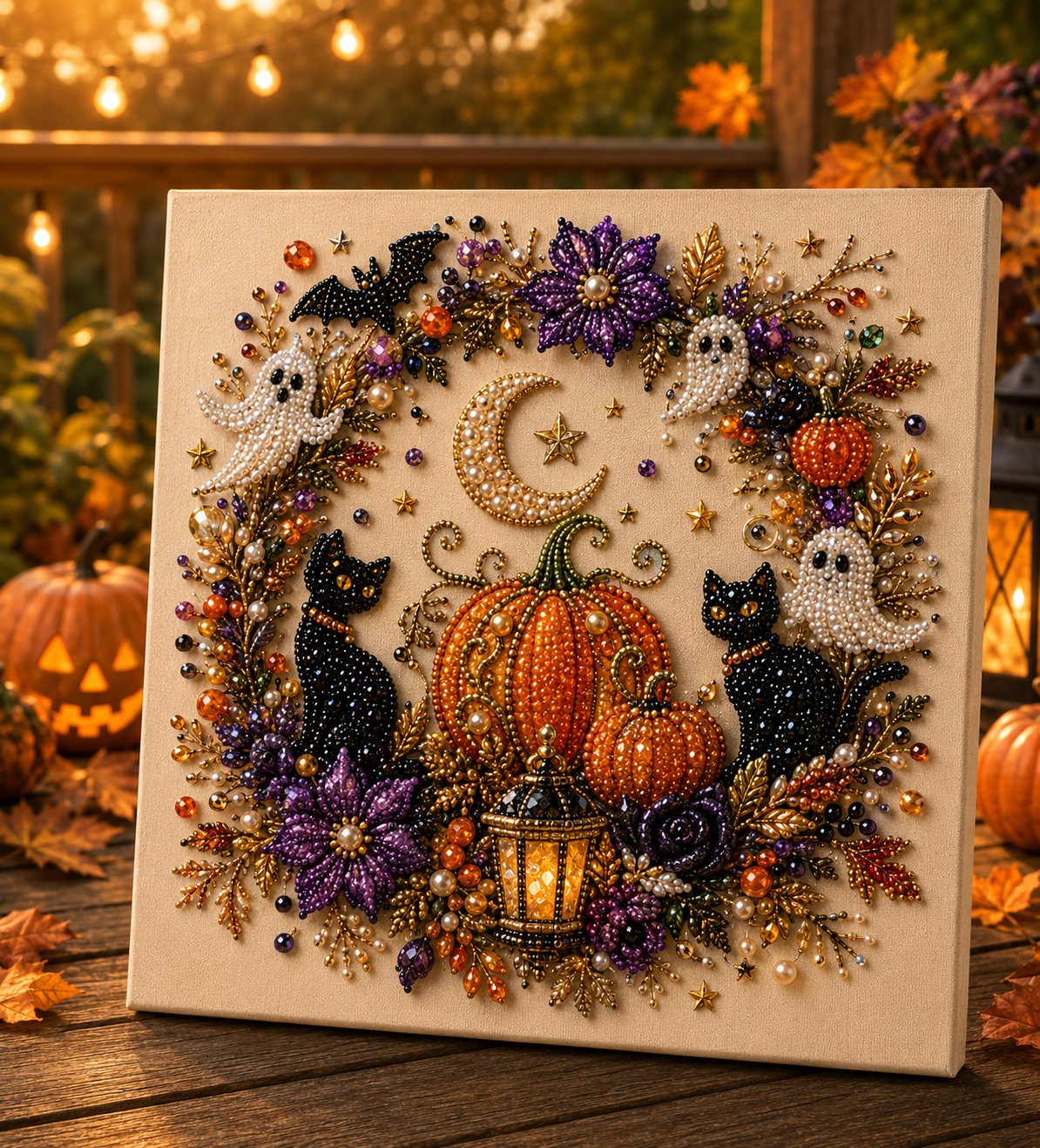 🔥 Last Day 50% OFF – 👻✨ Halloween Pearl Art DIY Kit – Turn Tiny Pearls into Spooky-Cute Magic (📦Buy 2 Free Shipping)