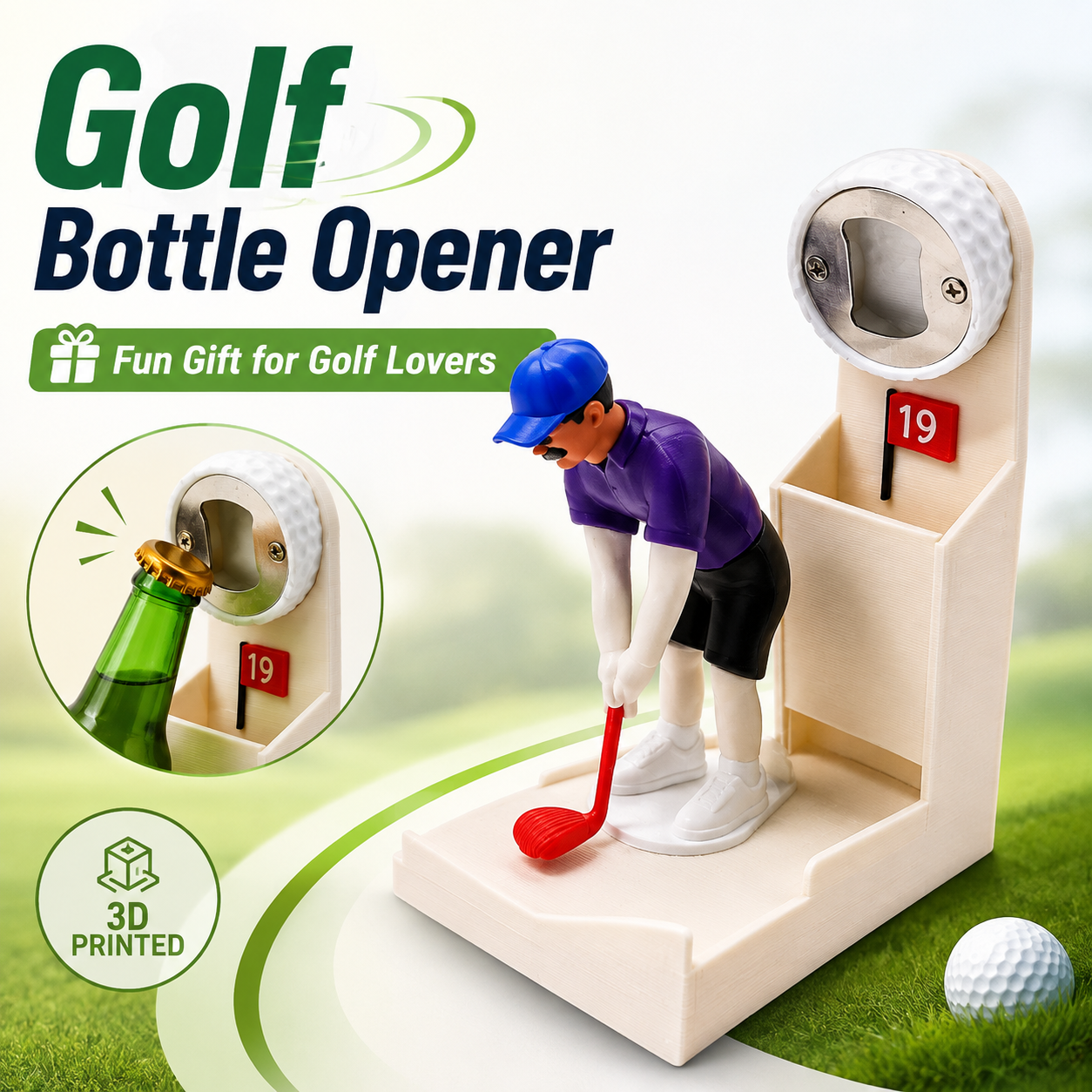 ✅ Golf Club Bottle Opener – Unique Beer Opener Gift for Golf Lovers & Bar Enthusiasts