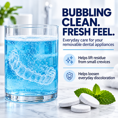 🦷✨ Effervescent Denture Cleaning Tablets – Deep Clean, Fresh Feel & Effortless Daily Care
