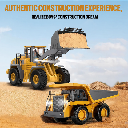 4-Vehicle RC Construction Set🚜 Built For Little Builders