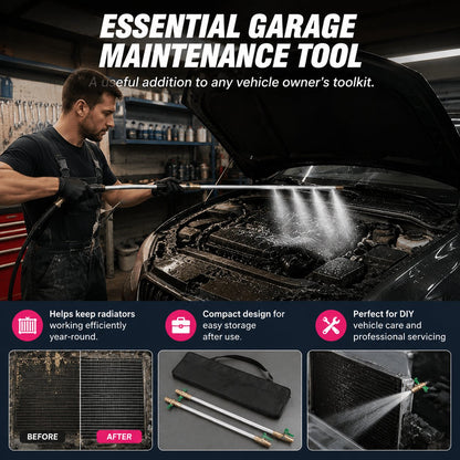 🔥 Only Today 49% OFF 60cm Radiator Cleaning Wand 🚗 Deep Reach Car Radiator Cleaner With Water & Air Connector