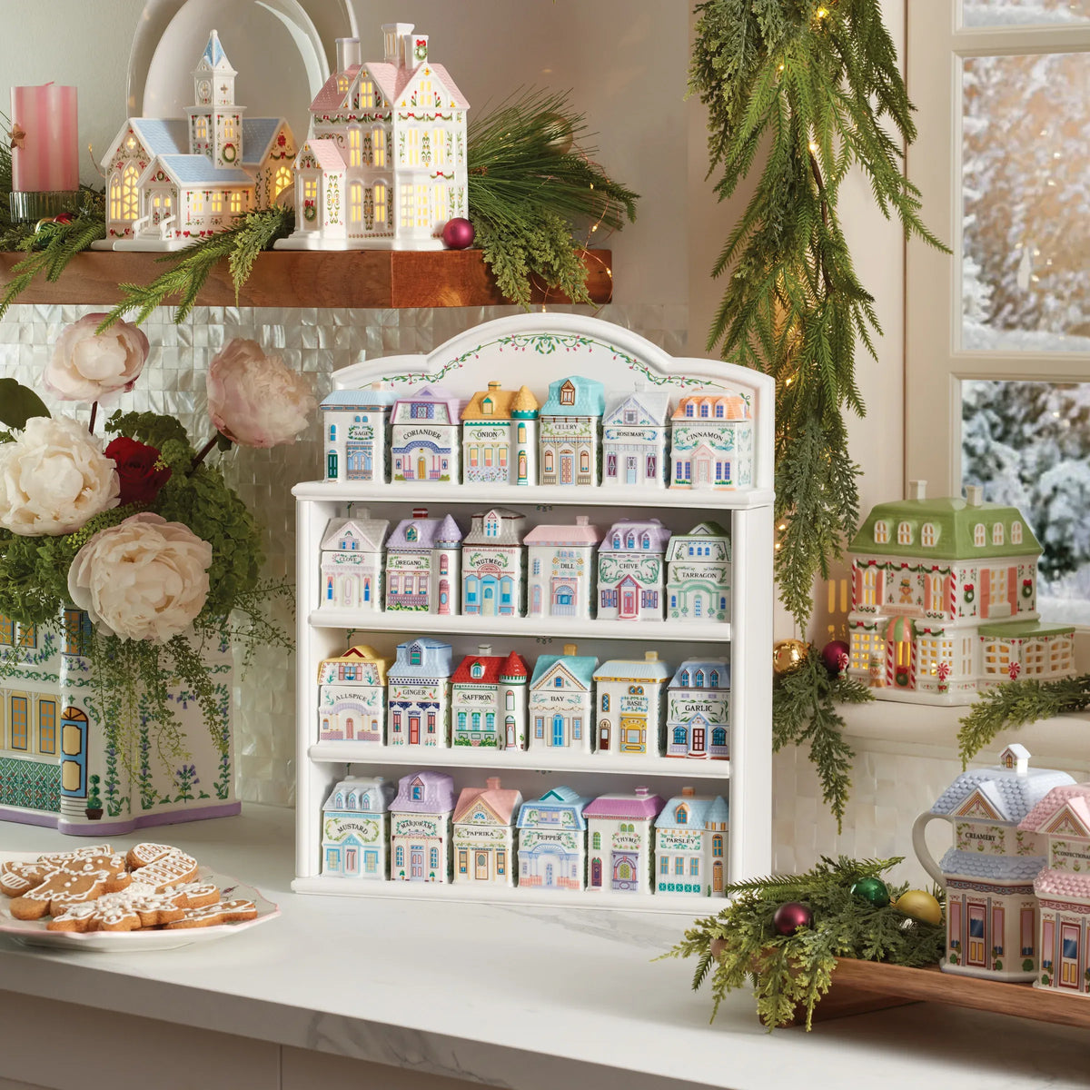 🏡 Storybook Spice Village – 24-Piece Decorative Spice Jar Set
