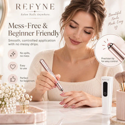 💅 3-in-1 Gel Nail Pen Kit – One-Step Manicure with Mini UV Lamp
