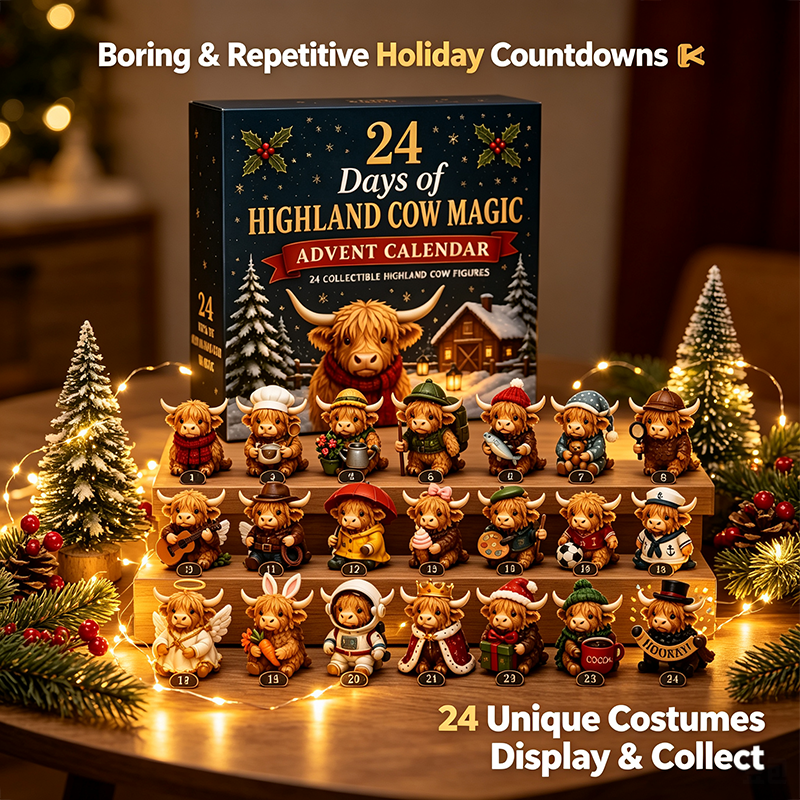 🎄 FINAL HOLIDAY OFFER — 50% OFF 24-Day Highland Cow Advent Calendar