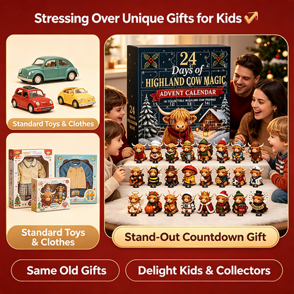 🎄 FINAL HOLIDAY OFFER — 50% OFF 24-Day Highland Cow Advent Calendar
