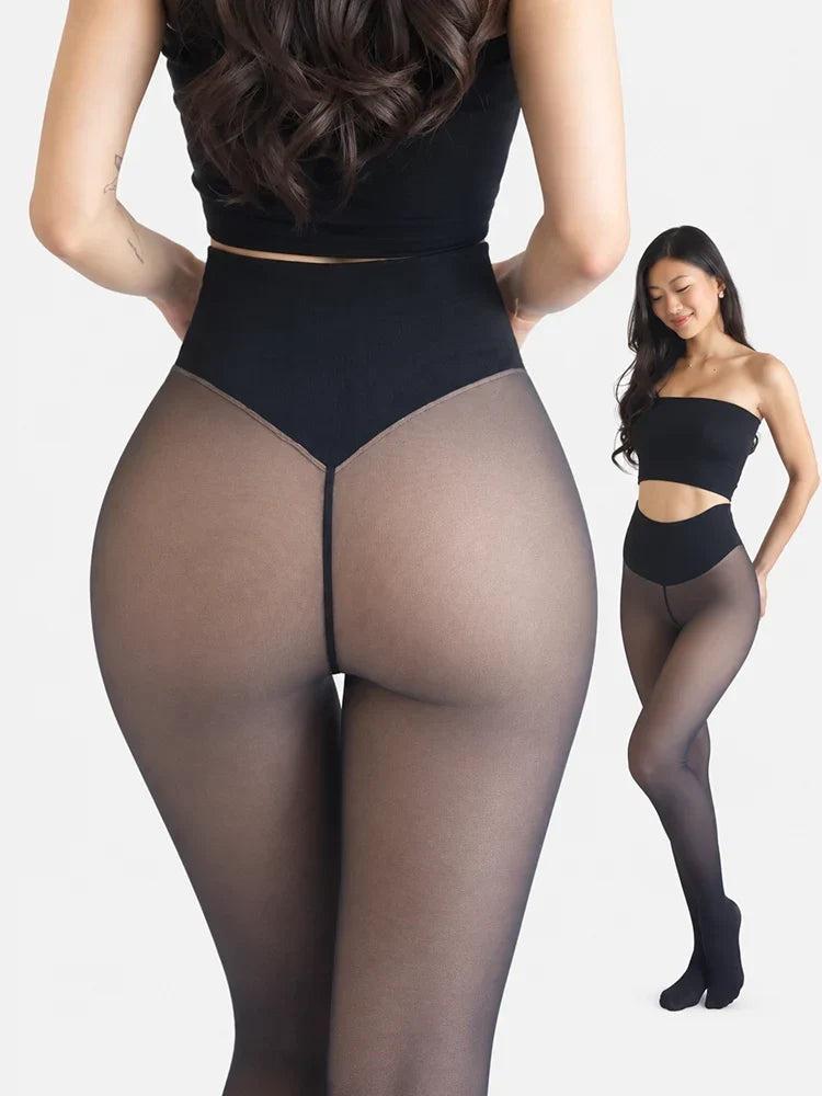 ❄️Magic Fleece-Lined Leggings with Compression Band & One-Seam Design✨