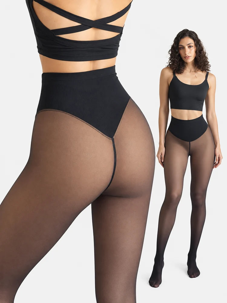 ❄️Magic Fleece-Lined Leggings with Compression Band & One-Seam Design✨