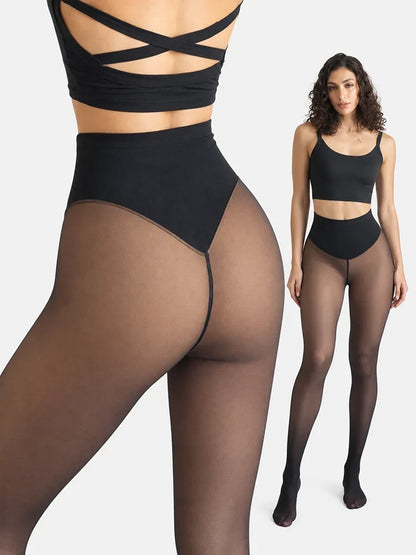 ❄️Magic Fleece-Lined Leggings with Compression Band & One-Seam Design✨