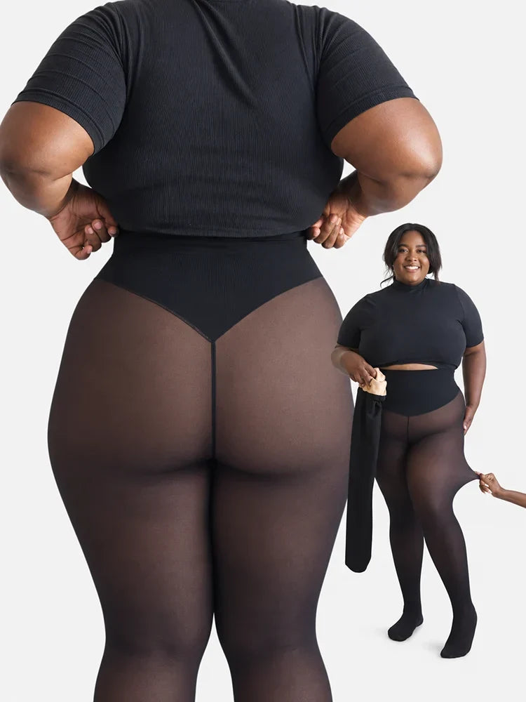❄️Magic Fleece-Lined Leggings with Compression Band & One-Seam Design✨