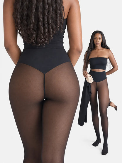 ❄️Magic Fleece-Lined Leggings with Compression Band & One-Seam Design✨