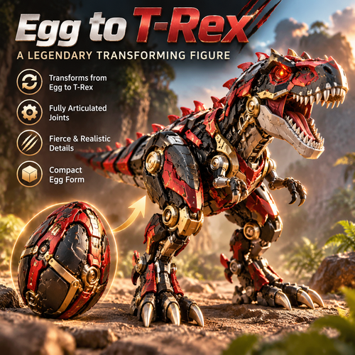 🔴🦖Mechanical T-Rex Egg | Transforming Dinosaur Figure