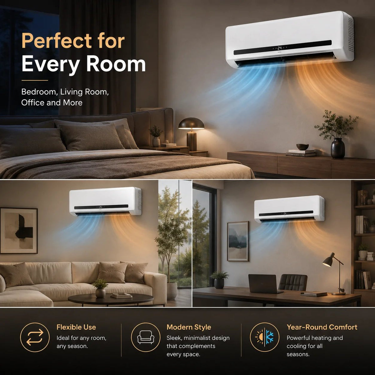 ♨️The Warmth You Need❄️🔥 2-in-1 Wall-Mounted Heater & Air Cooler | Built for Everyday Living🍃