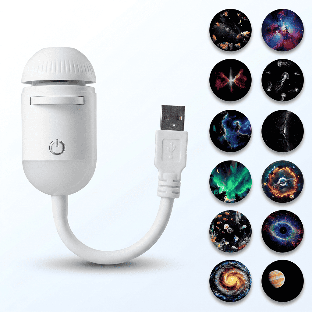 USB Galaxy Star Projector Night Light with Multiple Effects