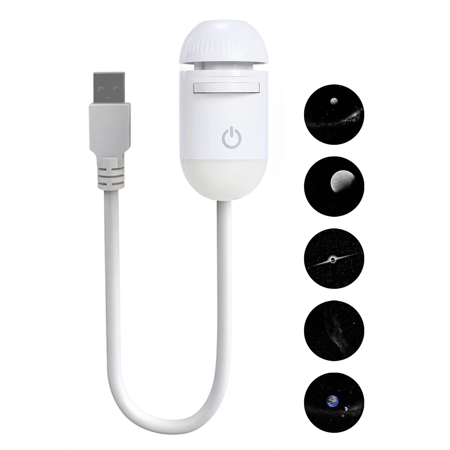 USB Galaxy Star Projector Night Light with Multiple Effects