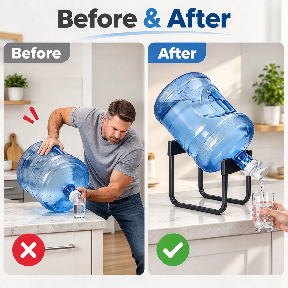🚰3–5 Gallon Countertop Water Dispenser Stand with Standard Water Spout💧