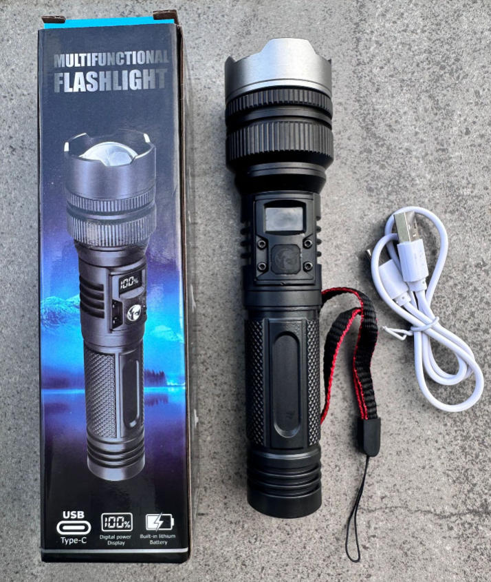 Ultra Bright Tactical Flashlight 🔦 USB-C Rechargeable Long Range LED Flashlight For Outdoor, Emergency & Everyday Use