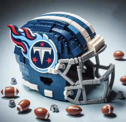 Building Block Football Helmet 🏈– 300+ Piece Collectible Construction Set