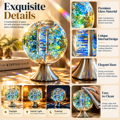 🌈 Crystal Rainbow Light Sculpture ✨ Magical Sunlight Reflections & Elegant Glass Home Decor